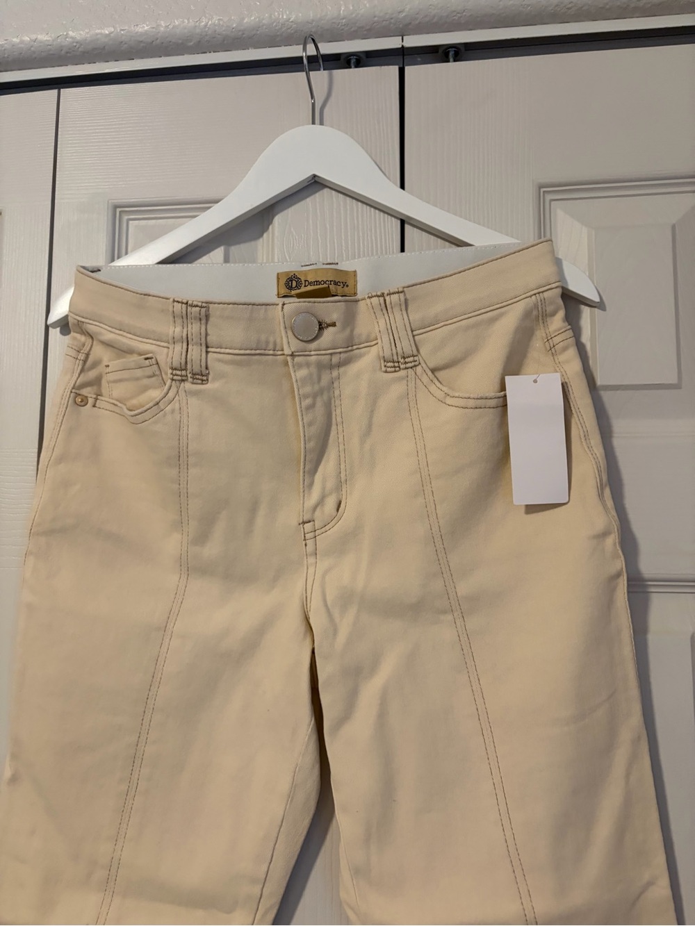 NWT Democracy Ab solution High Rise Center Seam Kick Flare Pant Side Slit Sz 8 - Picture 4 of 14